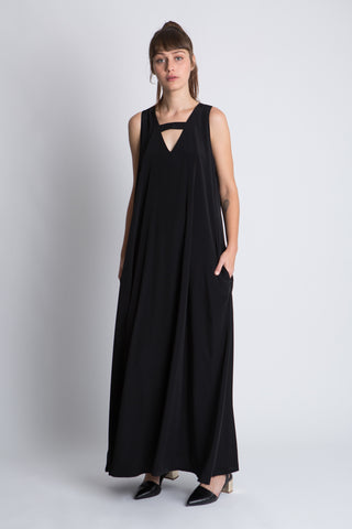 שמלת מקסי - שחור - דגם האדסון - US-Fashion.tlv